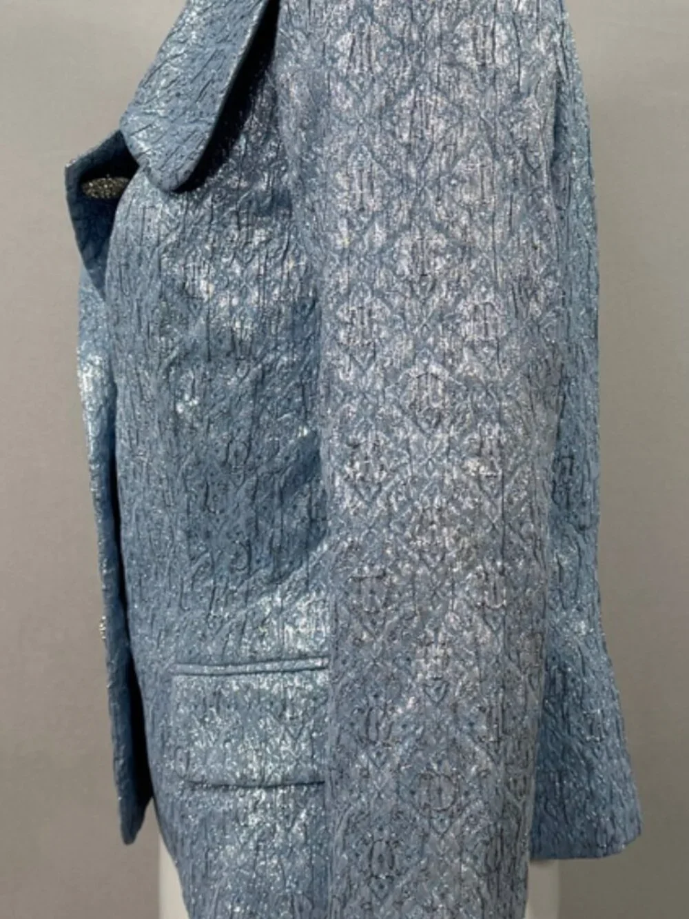 Michael Kors Women's Made in Italy Fashion Blazer Jacket Blue Size 8